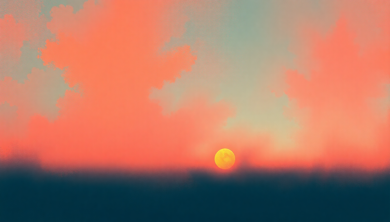 Fan-driven abstract illustration evoking the emotional arc of Kokomo by The Beach Boys