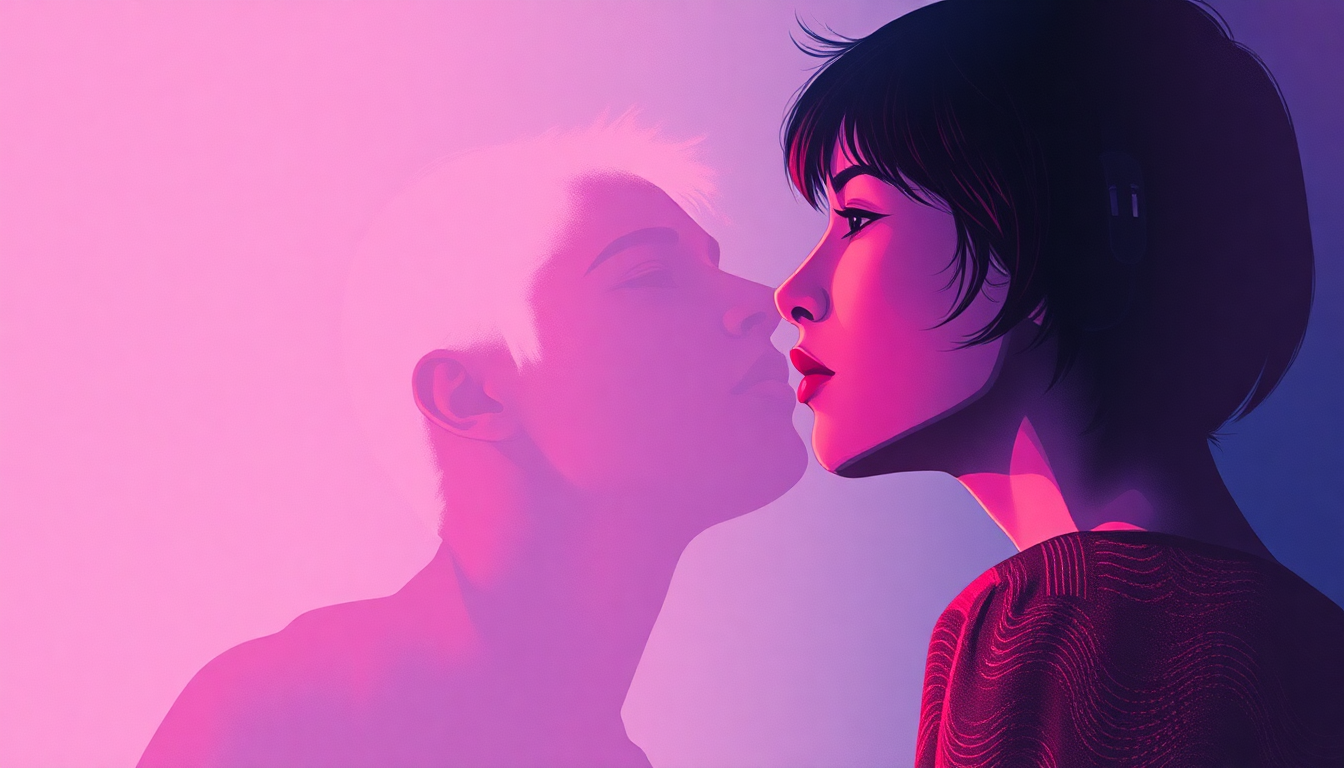 Fan-driven abstract illustration evoking the emotional arc of Krisco Kisses by Frankie Goes to Hollywood