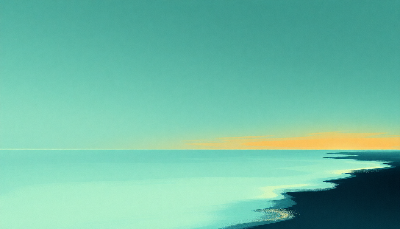 Fan-driven abstract illustration evoking the emotional arc of La Mer by Nine Inch Nails