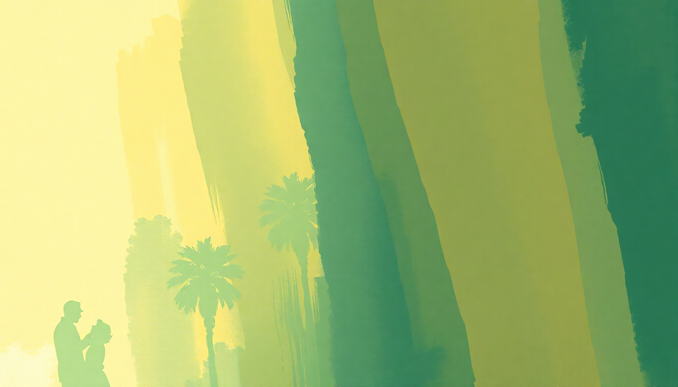 Fan-driven abstract illustration evoking the emotional arc of La Mordidita by Ricky Martin