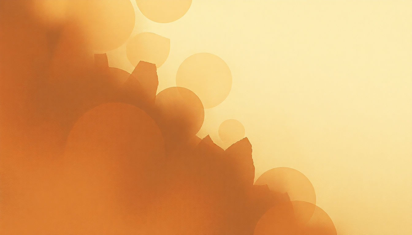 Fan-driven abstract illustration evoking the emotional arc of La Soirée dans Grenade by Claude Debussy