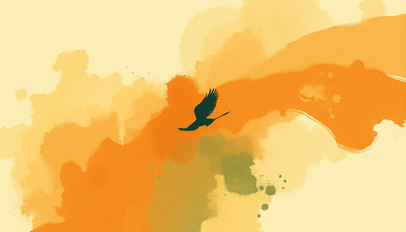 Fan-driven abstract illustration evoking the emotional arc of La Stravaganza by Antonio Vivaldi