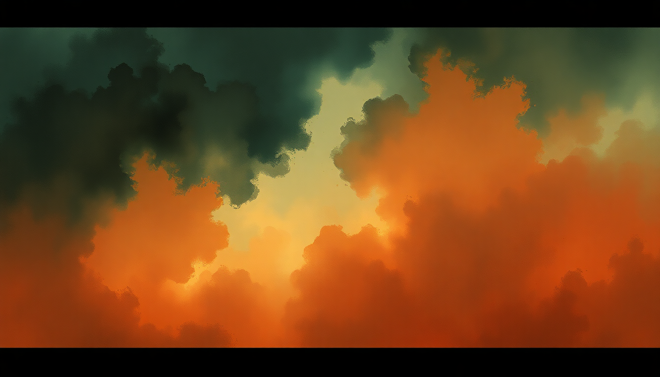 Fan-driven abstract illustration evoking the emotional arc of La Valse by Lang Lang