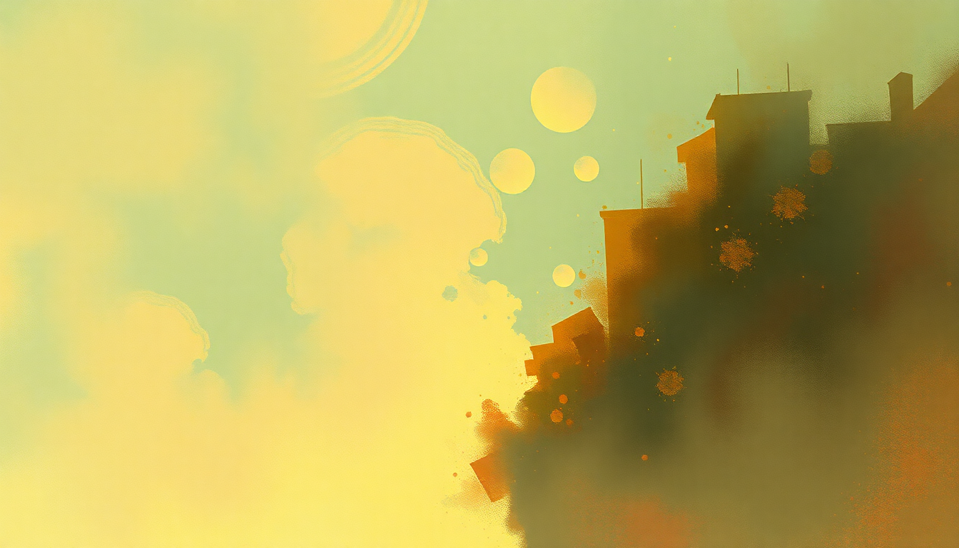 Fan-driven abstract illustration evoking the emotional arc of La Villa Strangiato by Rush