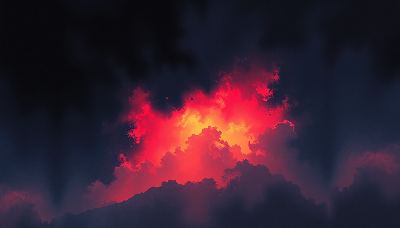 Fan-driven abstract illustration evoking the emotional arc of Lady Evil by Black Sabbath