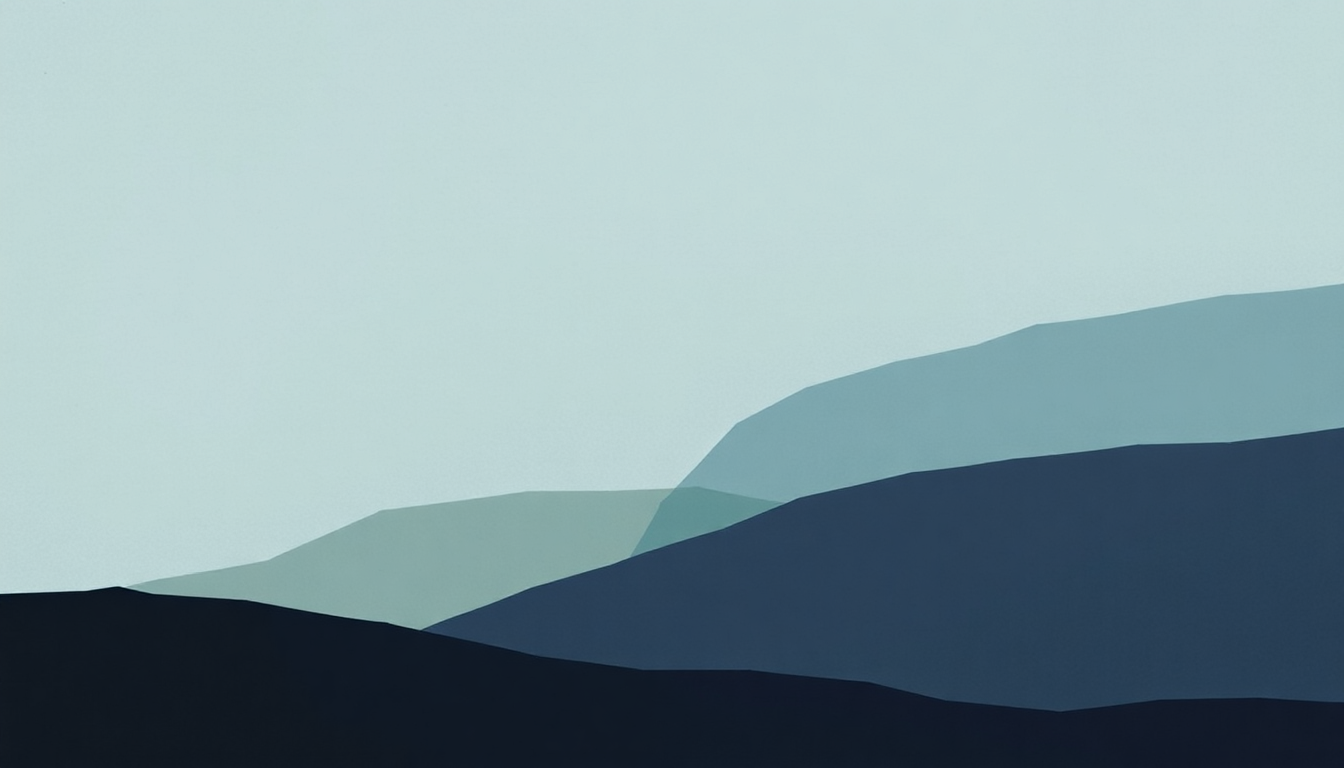 Fan-driven abstract illustration evoking the emotional arc of Lampedusa by Toumani Diabate
