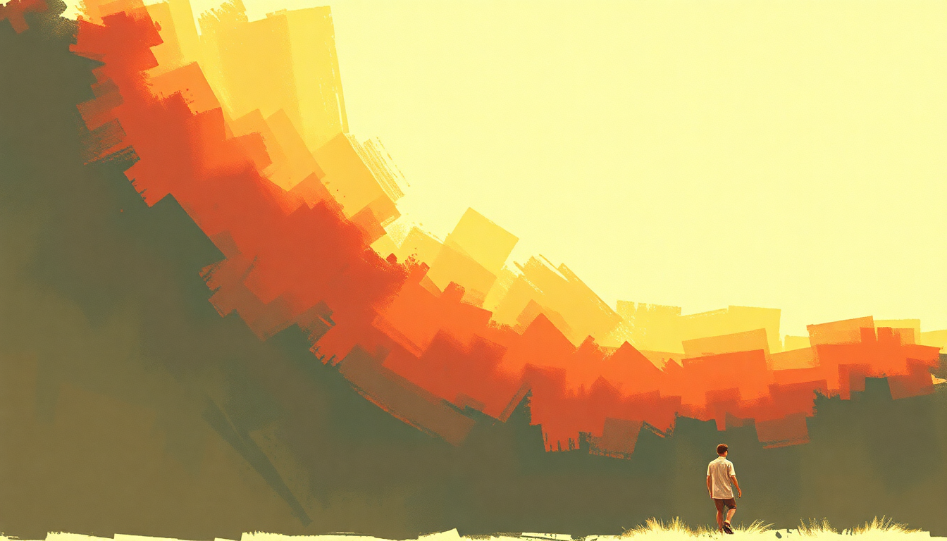 Fan-driven abstract illustration evoking the emotional arc of Land of 1000 Dances by Wilson Pickett