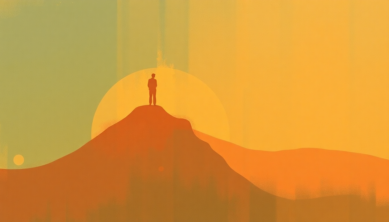 Fan-driven abstract illustration evoking the emotional arc of Lasidan by Ali Farka Toure