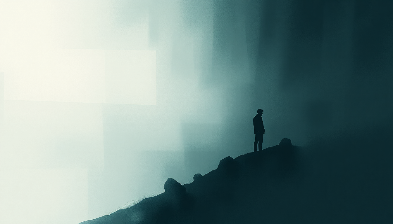 Fan-driven abstract illustration evoking the emotional arc of Last Man Standing by Bruce Springsteen