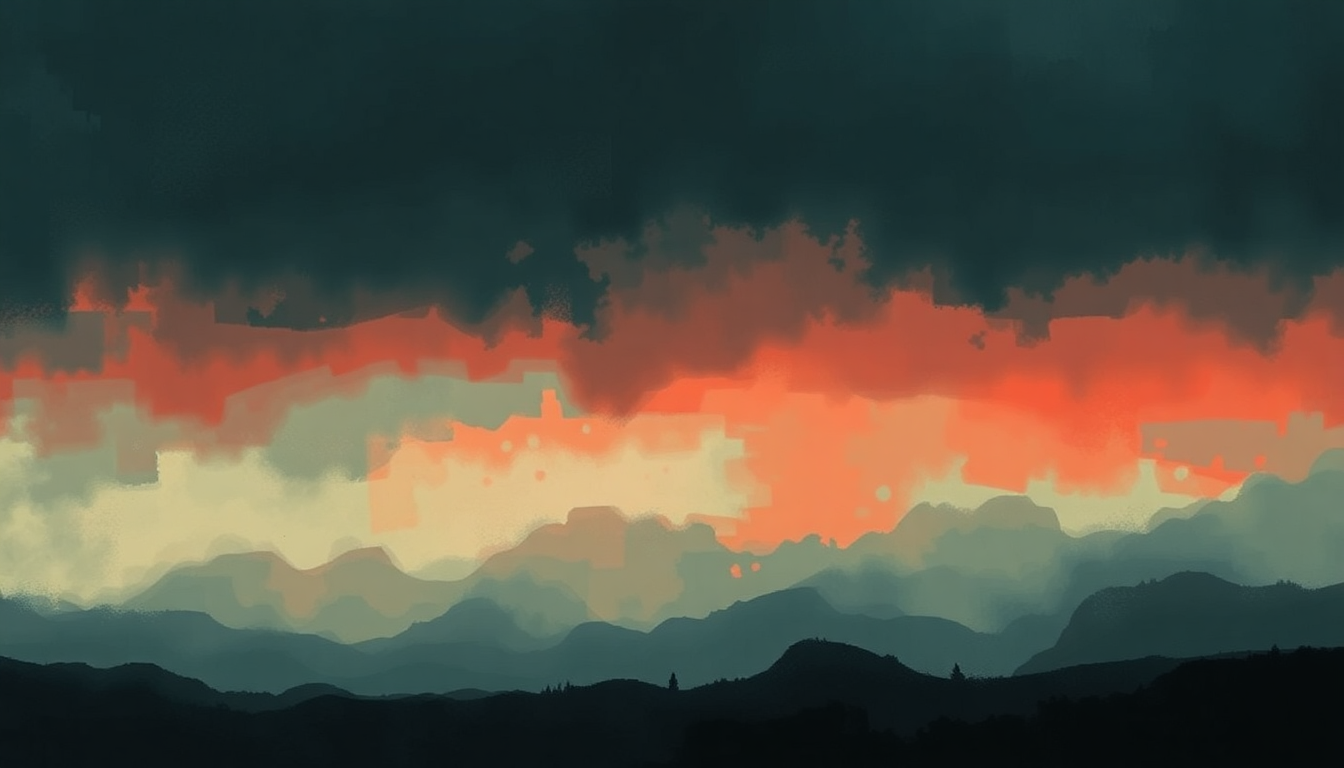 Fan-driven abstract illustration evoking the emotional arc of Last Nite by The Strokes