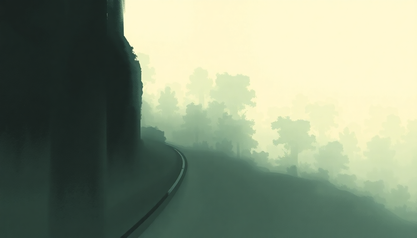 Fan-driven abstract illustration evoking the emotional arc of Last Train Home by Fall Out Boy
