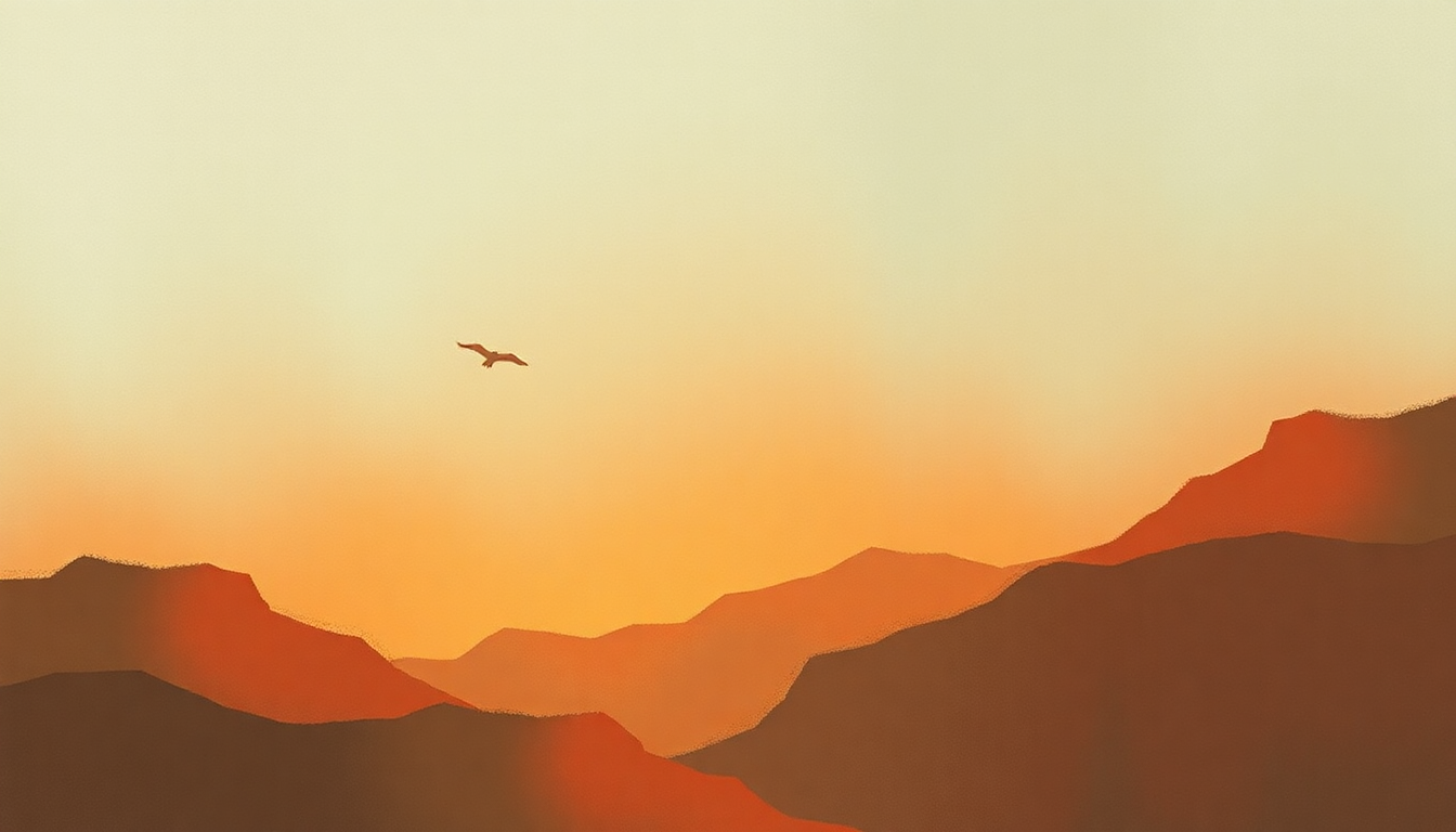 Fan-driven abstract illustration evoking the emotional arc of Lazarus by David Bowie