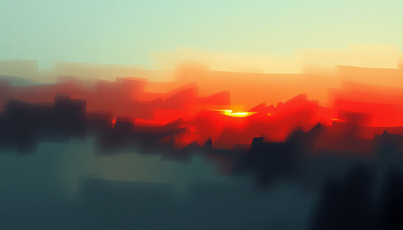 Fan-driven abstract illustration evoking the emotional arc of Lazerray by TV on the Radio