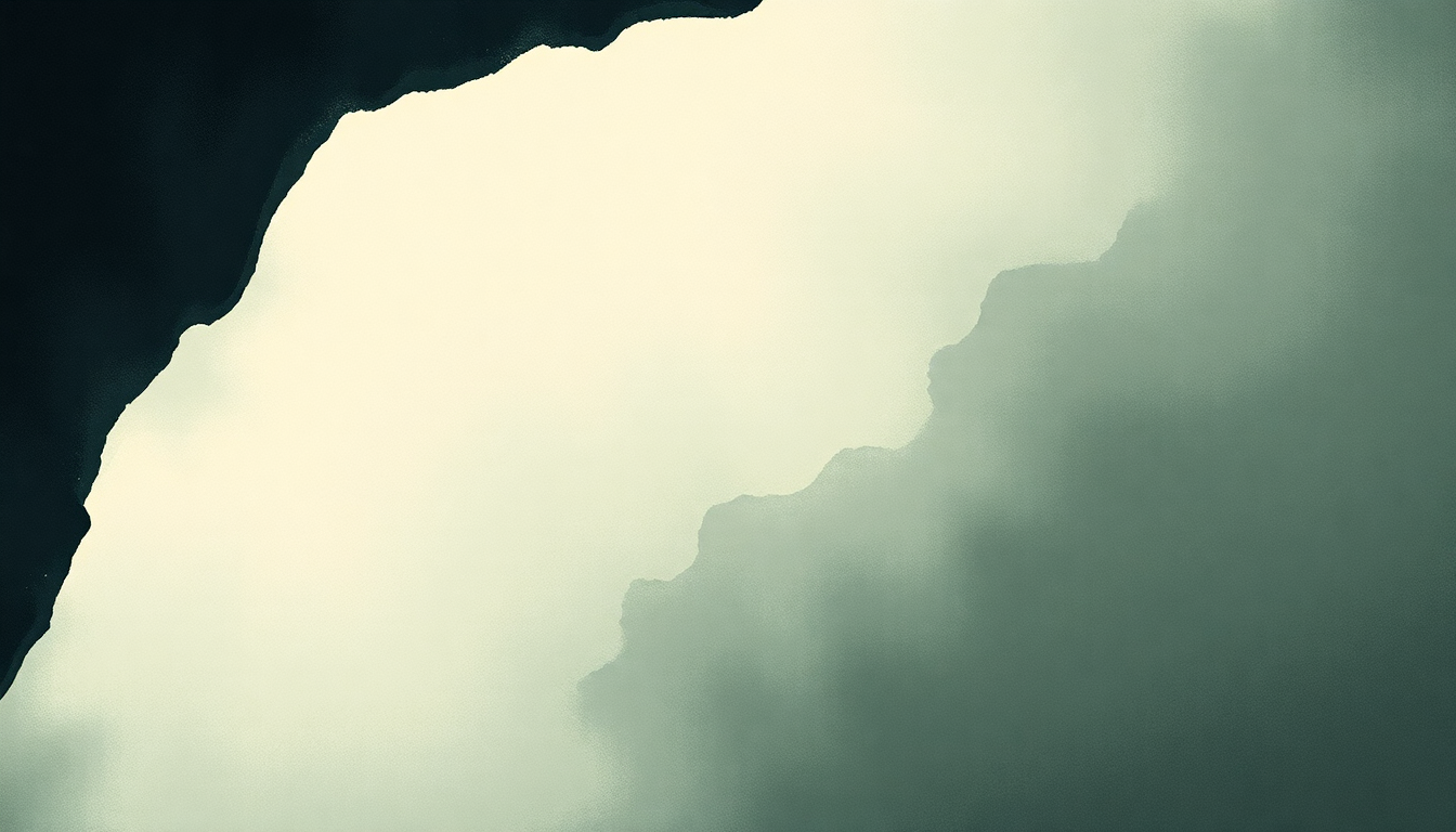 Fan-driven abstract illustration evoking the emotional arc of Leaf Off / The Cave by José González