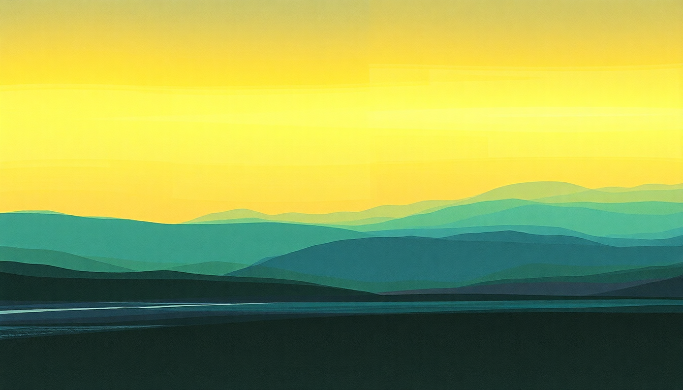 Fan-driven abstract illustration evoking the emotional arc of Leave Home by The Chemical Brothers