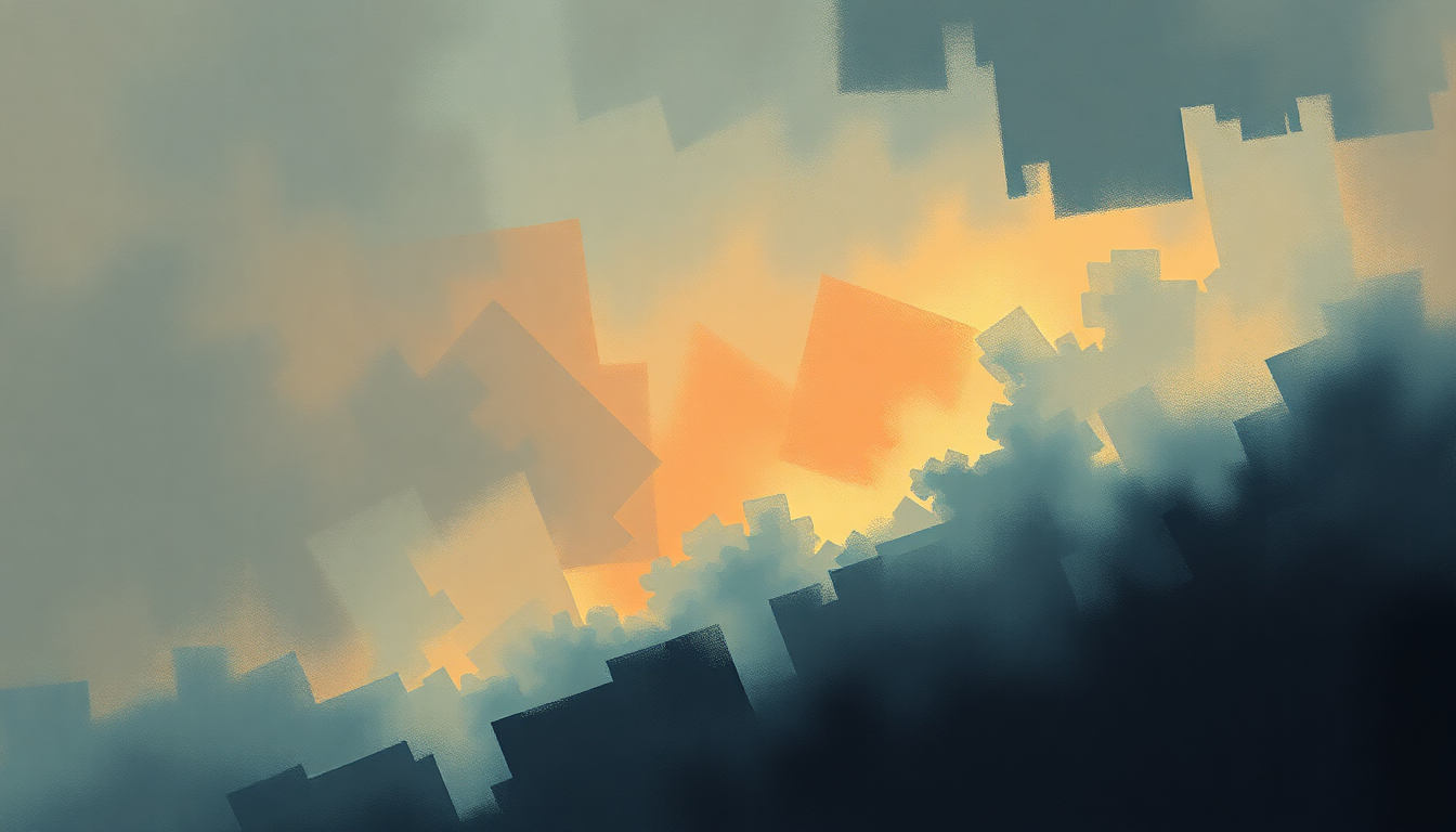 Fan-driven abstract illustration evoking the emotional arc of Leaving Heaven by Eminem