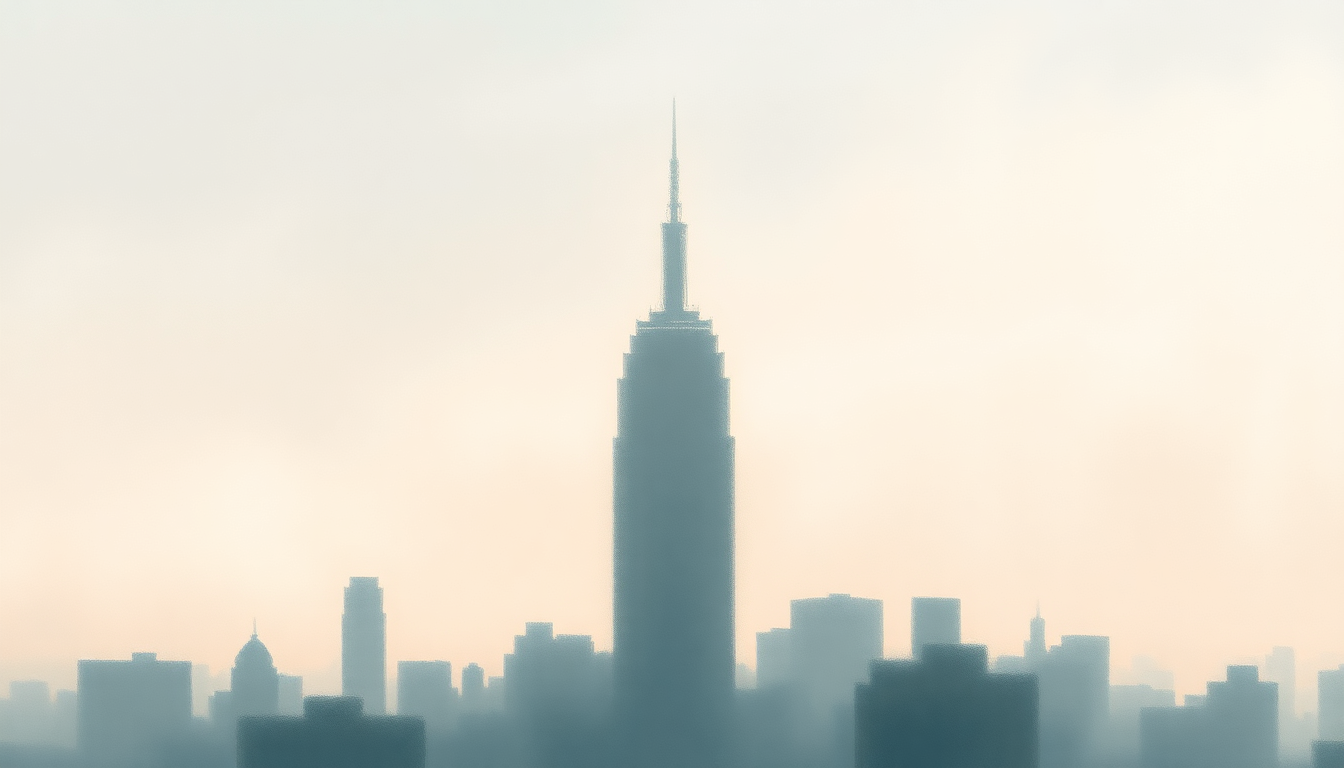 Fan-driven abstract illustration evoking the emotional arc of Leaving New York by R.E.M.