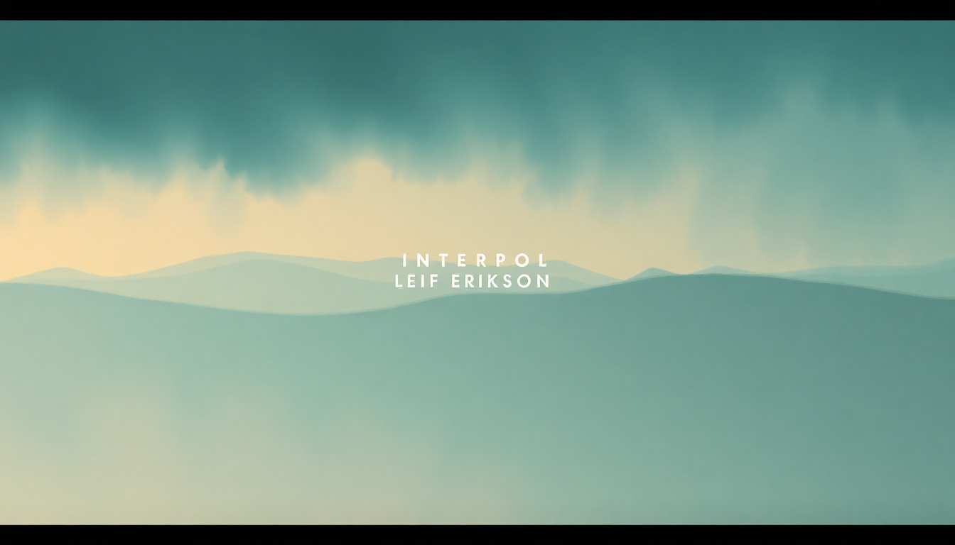 Fan-driven abstract illustration evoking the emotional arc of Leif Erikson by Interpol
