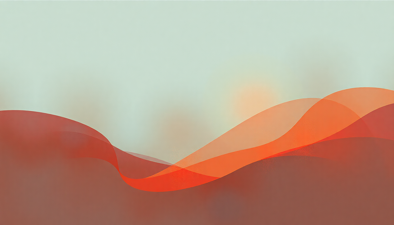 Fan-driven abstract illustration evoking the emotional arc of Les Mardelees by Maurice Ravel