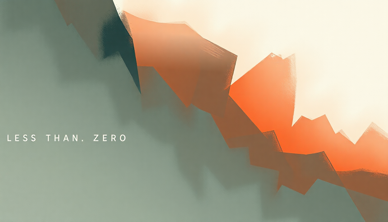 Fan-driven abstract illustration evoking the emotional arc of Less than Zero by The Weeknd