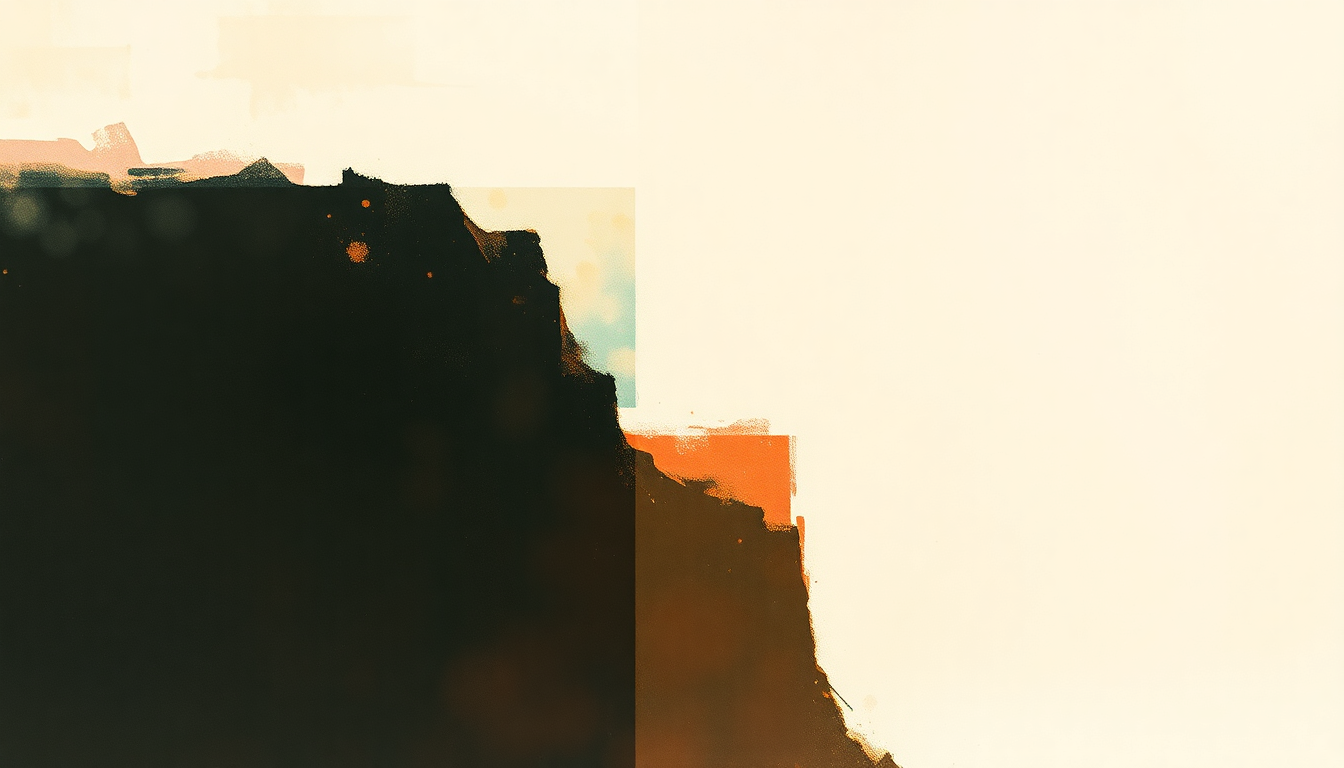Fan-driven abstract illustration evoking the emotional arc of Let It Bleed by The Rolling Stones