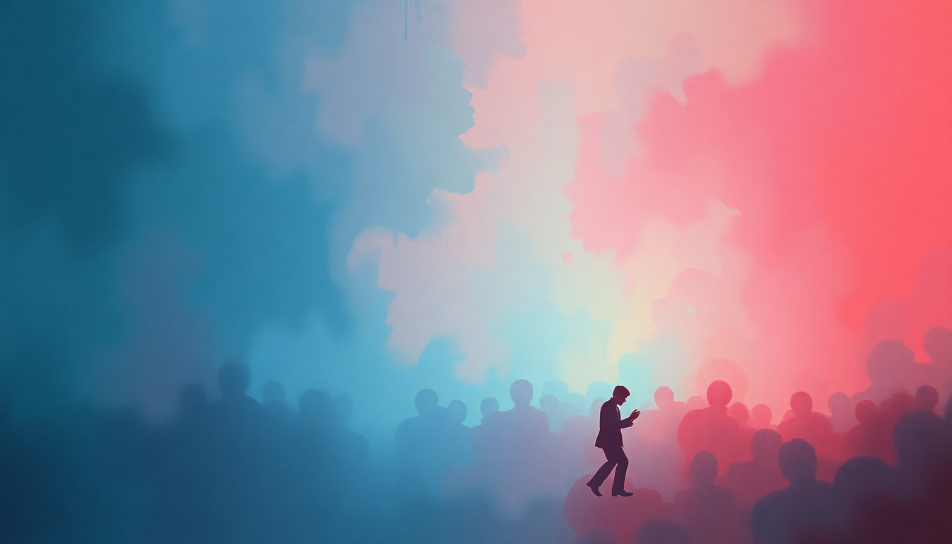 Fan-driven abstract illustration evoking the emotional arc of Let's Dance by David Bowie