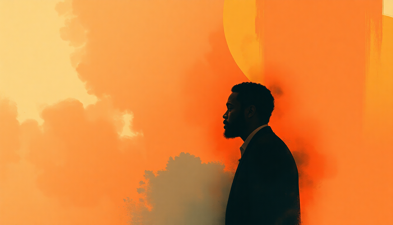 Fan-driven abstract illustration evoking the emotional arc of Let's Get It On by Marvin Gaye