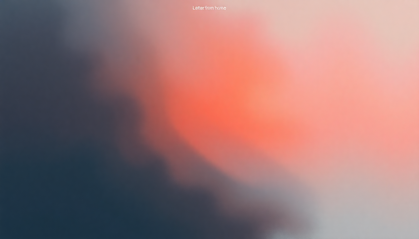 Fan-driven abstract illustration evoking the emotional arc of Letter from Home by Pat Metheny Group