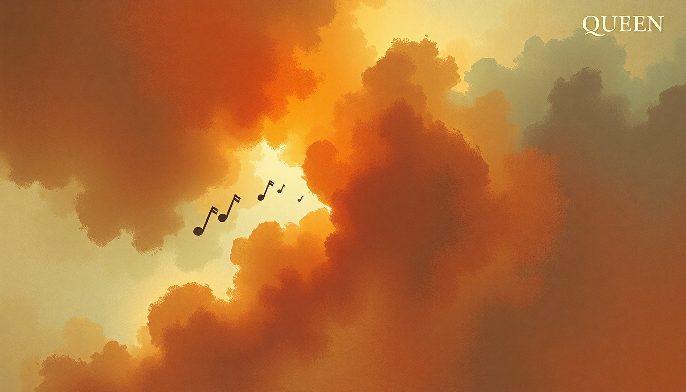 Fan-driven abstract illustration evoking the emotional arc of Liar by Queen