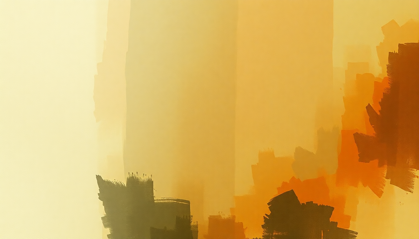Fan-driven abstract illustration evoking the emotional arc of Lieder eines fahrenden Gesellen by Gustav Mahler