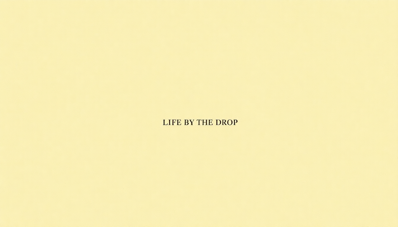 Fan-driven abstract illustration evoking the emotional arc of Life by the Drop by Stevie Ray Vaughan