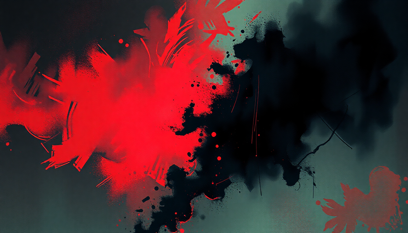 Fan-driven abstract illustration evoking the emotional arc of Life of Pain by Black Flag