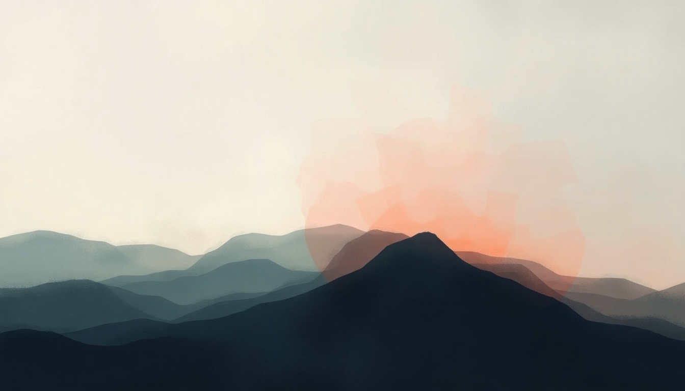 Fan-driven abstract illustration evoking the emotional arc of Life of Sin by Sturgill Simpson
