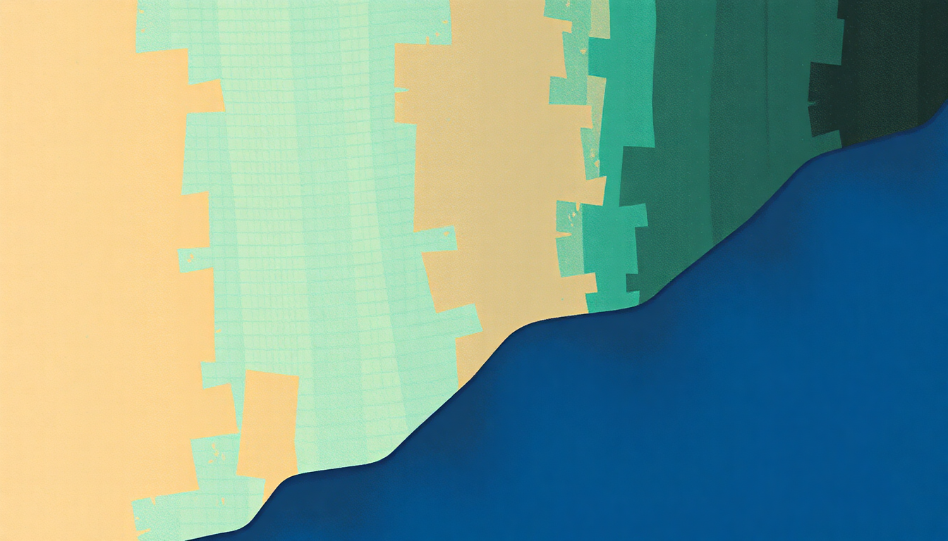 Fan-driven abstract illustration evoking the emotional arc of Lifetime Piling Up by Talking Heads