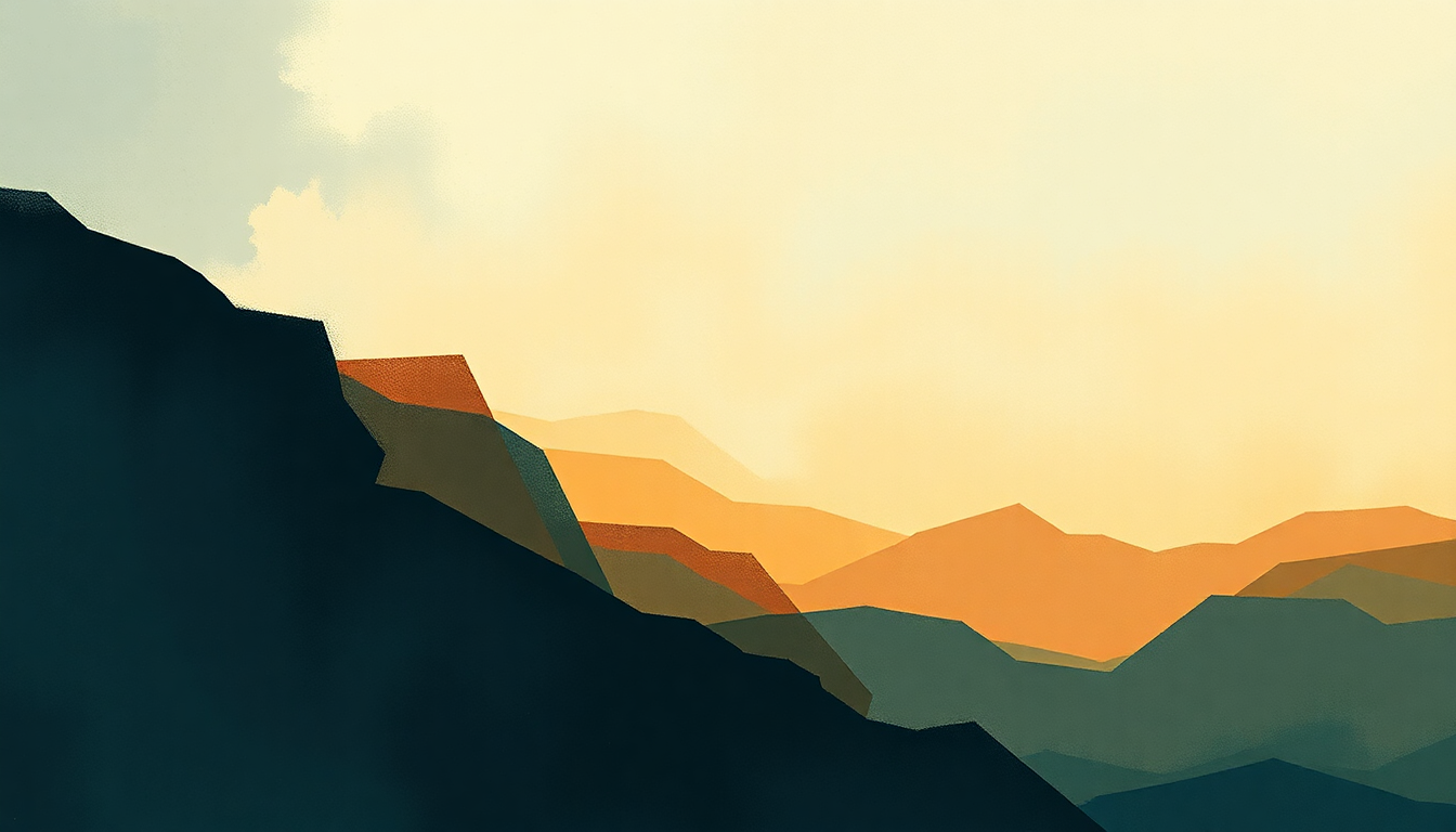 Fan-driven abstract illustration evoking the emotional arc of Lifting the Veil by Charles Lloyd