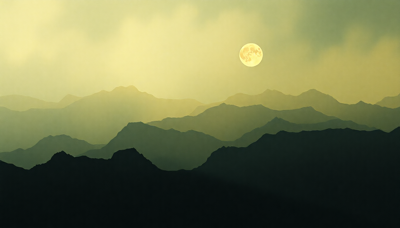 Fan-driven abstract illustration evoking the emotional arc of Like Herod by Mogwai