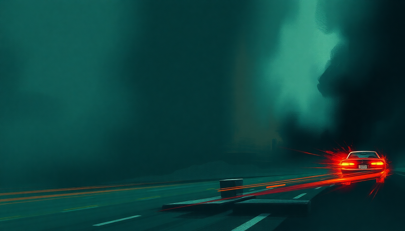 Fan-driven abstract illustration evoking the emotional arc of Limo Wreck by Soundgarden