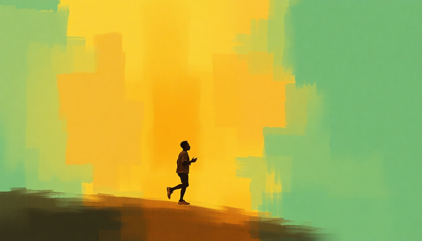 Fan-driven abstract illustration evoking the emotional arc of Little Child Runnin' Wild by Curtis Mayfield