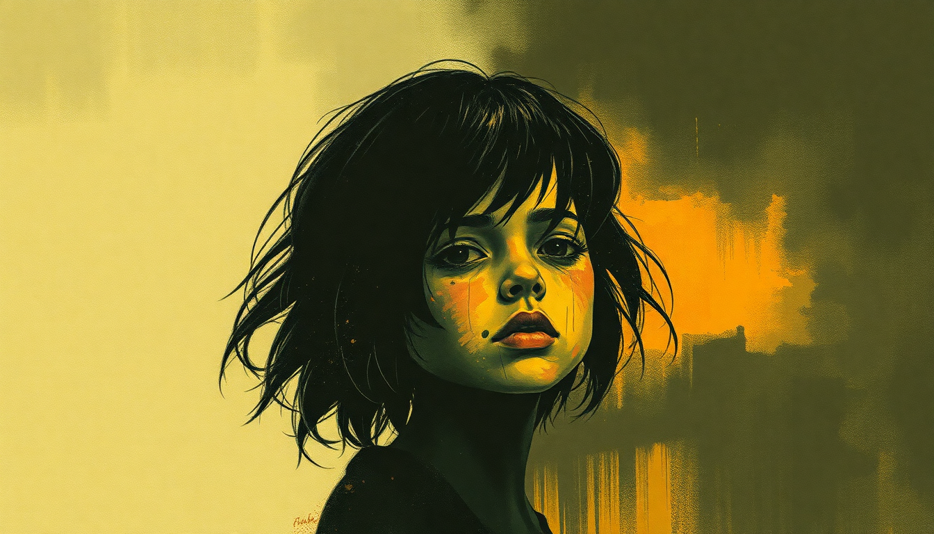 Fan-driven abstract illustration evoking the emotional arc of Little Doll by The Stooges