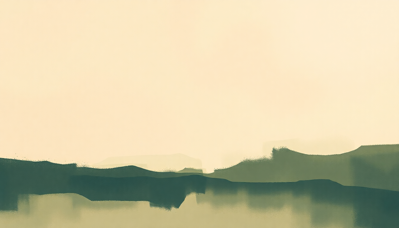 Fan-driven abstract illustration evoking the emotional arc of Little Faith by The National