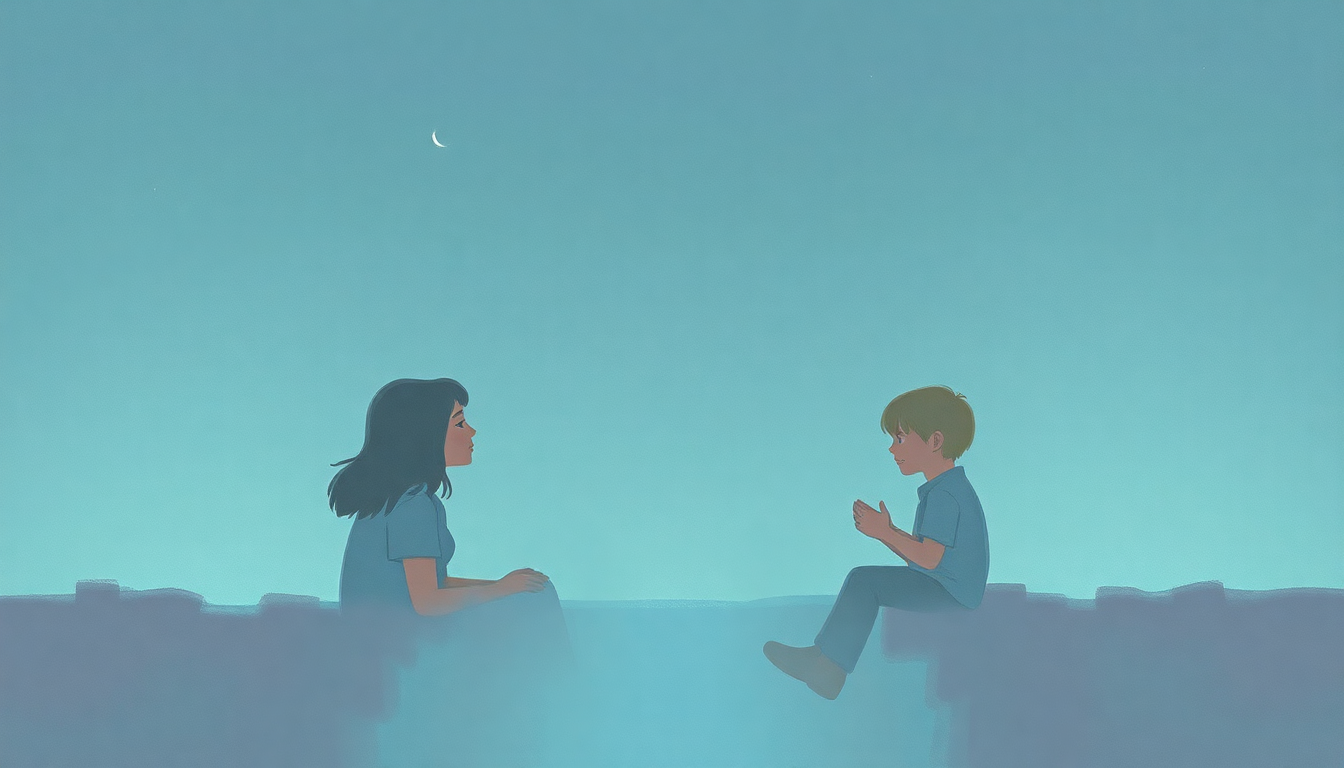Fan-driven abstract illustration evoking the emotional arc of Little Monster Babies by Kimya Dawson