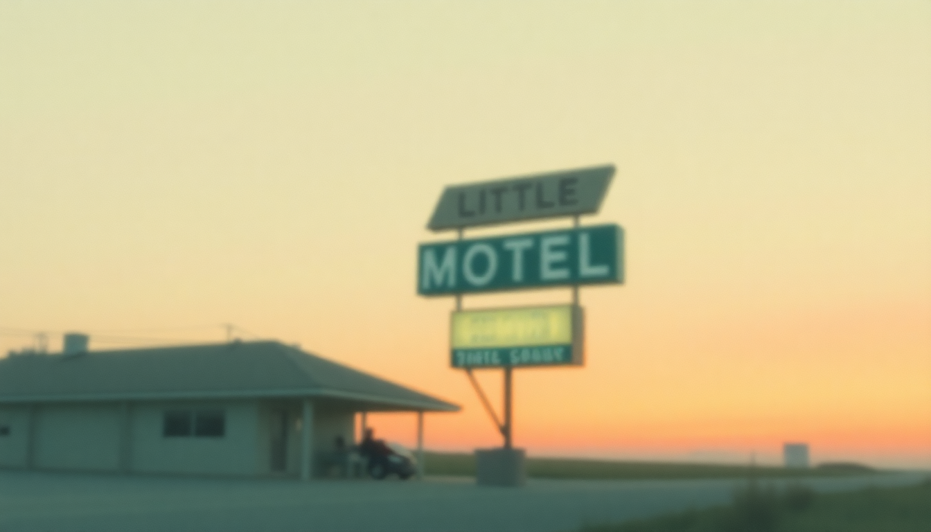 Fan-driven abstract illustration evoking the emotional arc of Little Motel by Modest Mouse