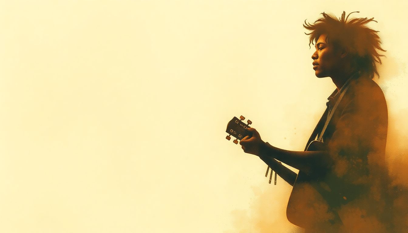 Fan-driven abstract illustration evoking the emotional arc of Little Wing by Jimi Hendrix