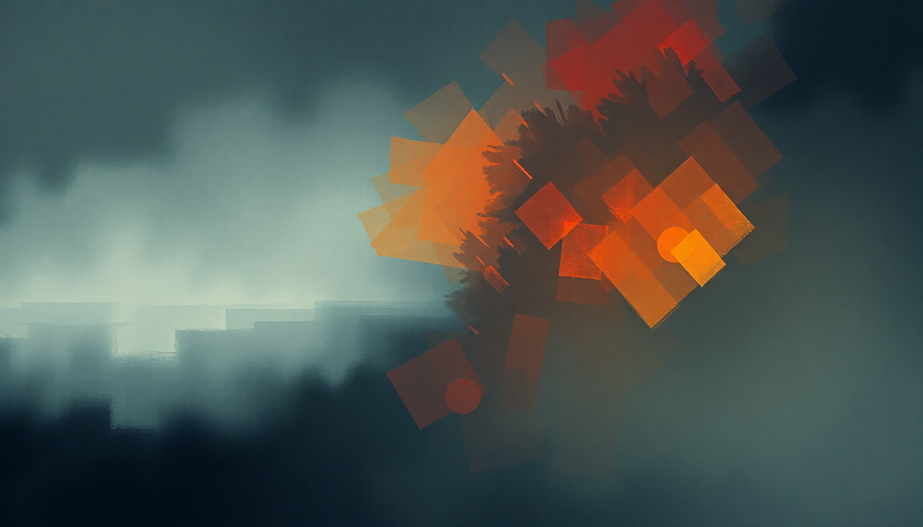 Fan-driven abstract illustration evoking the emotional arc of Live Forever by Black Sabbath