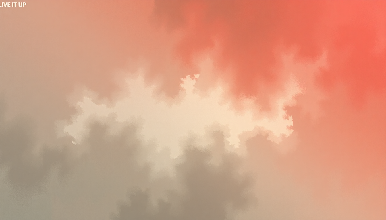 Fan-driven abstract illustration evoking the emotional arc of Live It Up by Jennifer Lopez
