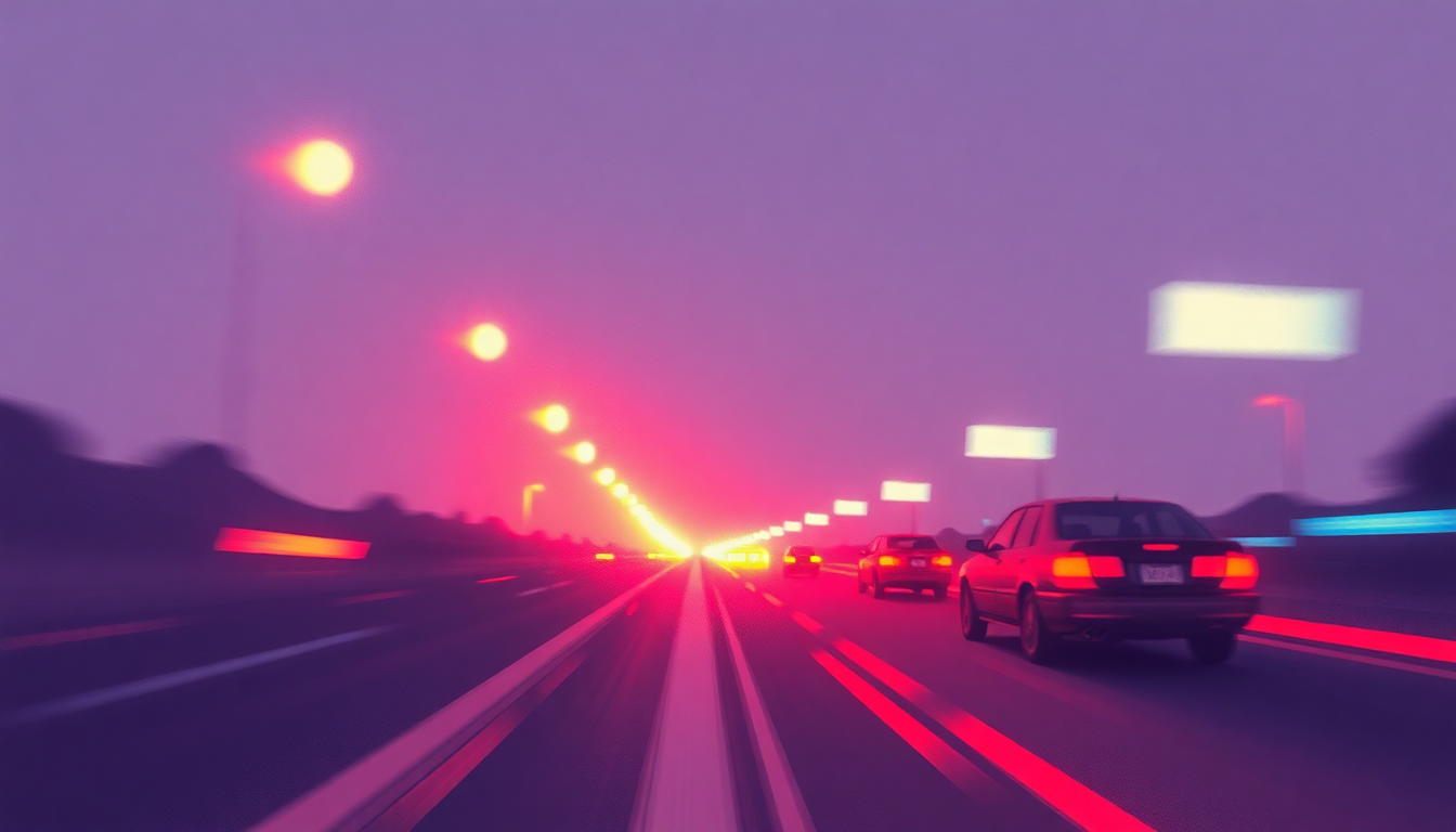 Fan-driven abstract illustration evoking the emotional arc of Livin' in the Fast Lane by The Sugarhill Gang