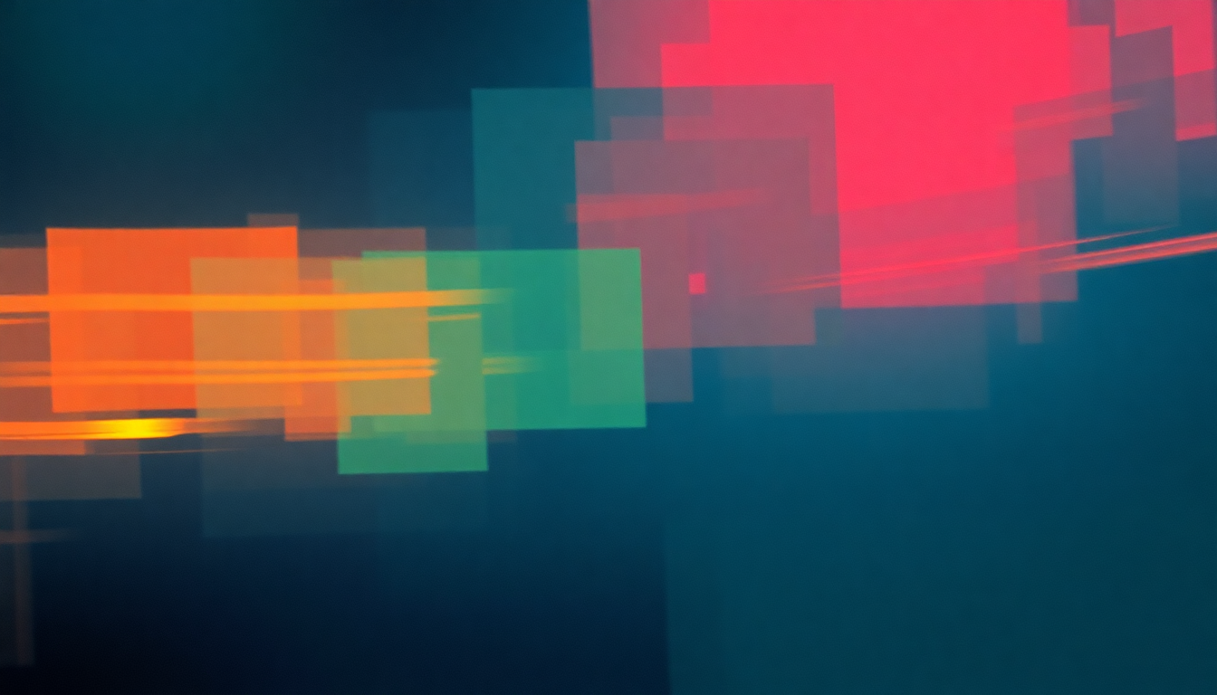 Fan-driven abstract illustration evoking the emotional arc of Locomotion by Orchestral Manoeuvres in the Dark