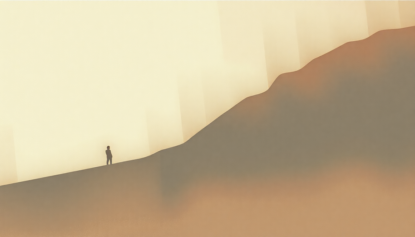 Fan-driven abstract illustration evoking the emotional arc of logical by Olivia Rodrigo