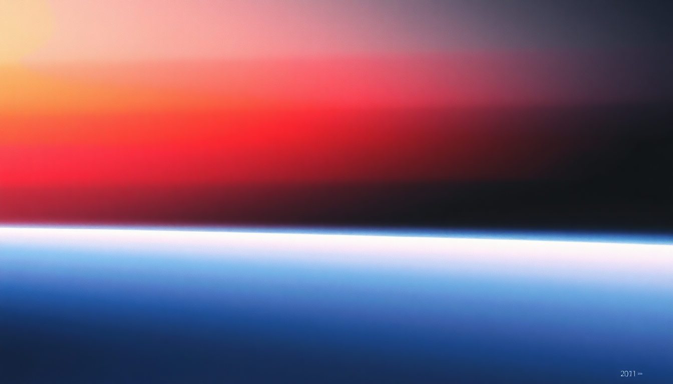 Fan-driven abstract illustration evoking the emotional arc of Logos by Tangerine Dream