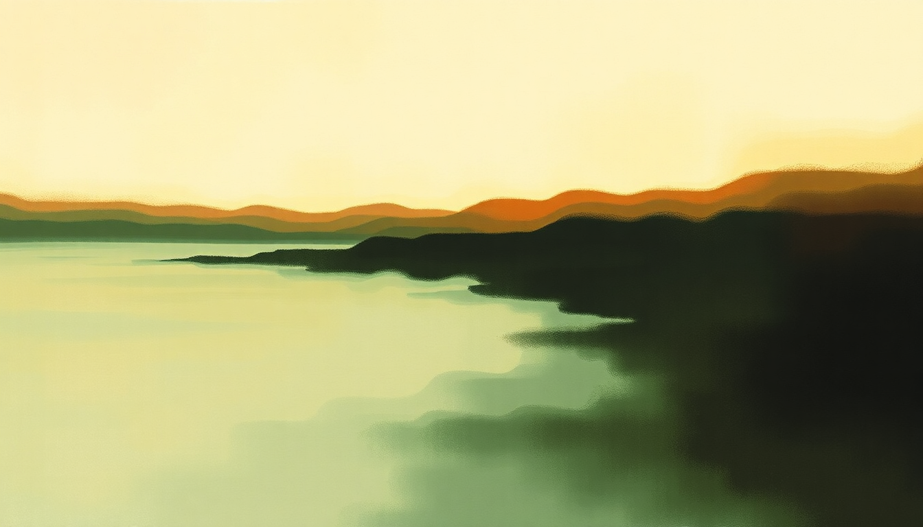 Fan-driven abstract illustration evoking the emotional arc of Lonely Woman by Ornette Coleman